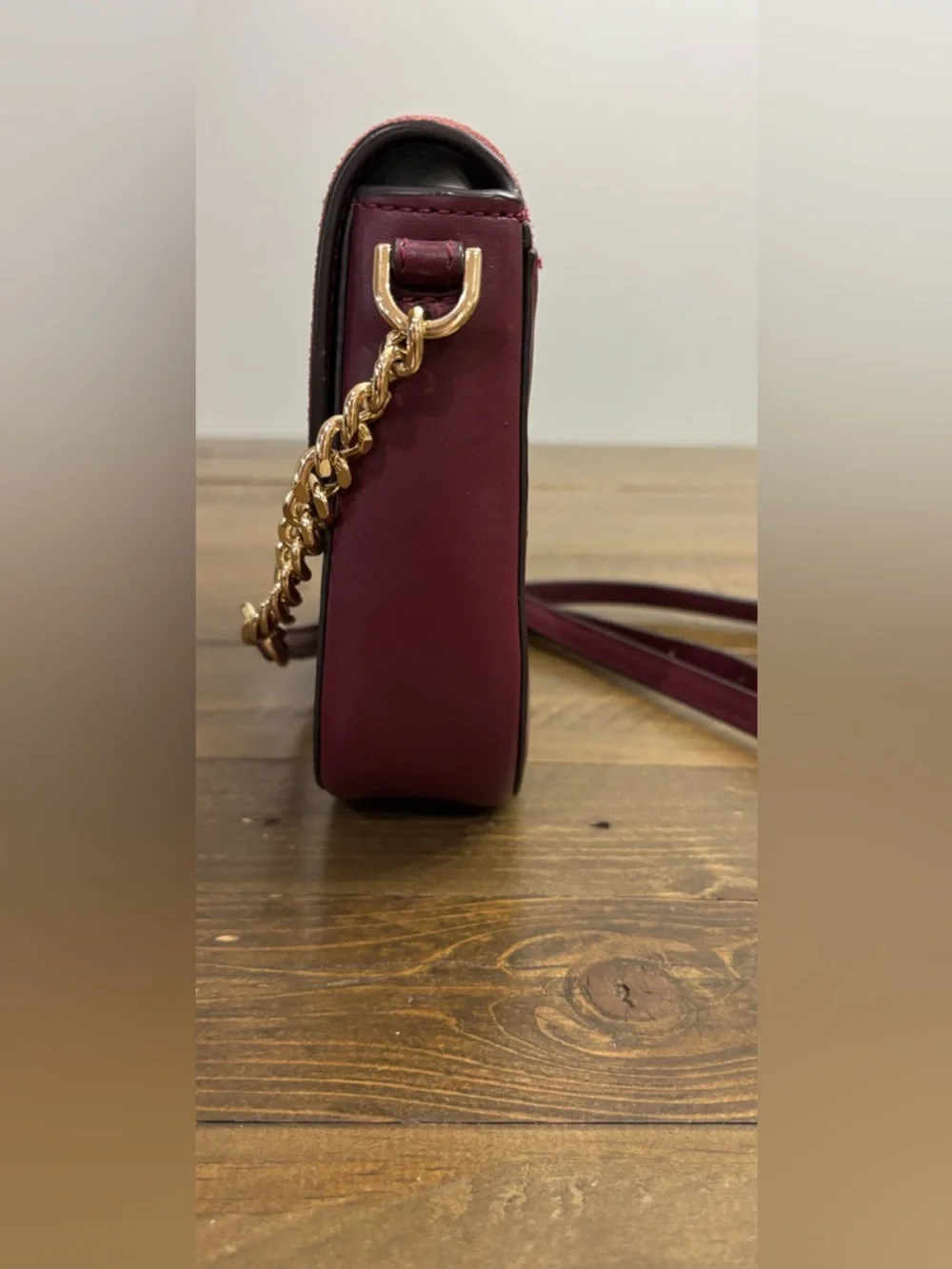 Michael Kors Mott Leather and Suede Saddle Bag - Picture 4 of 13